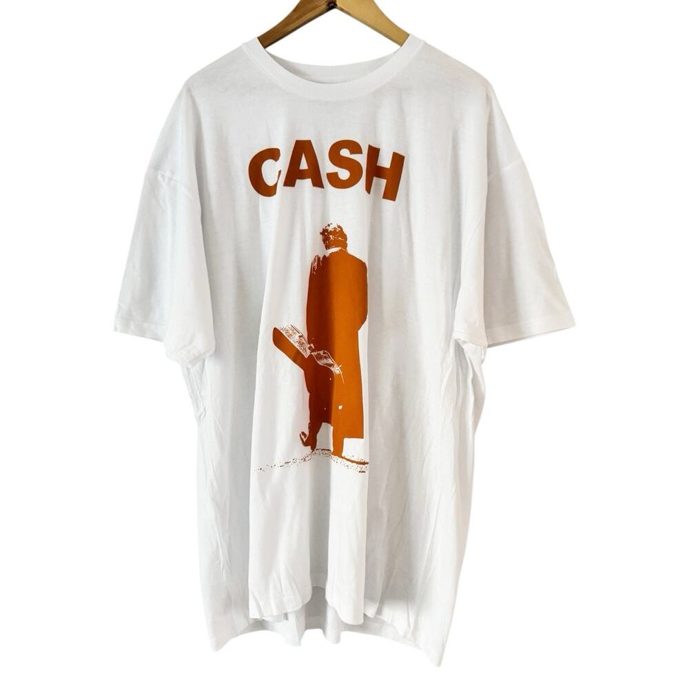 Johnny Cash Silo White Orange Graphic T-Shirt Shirt Sleeve Men’s Size 2XL NWOT